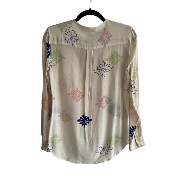 EQUIPMENT FEMME Silk Blouse Floral Print Cream XS - Picture 4 of 10